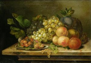 SCHEUERLEIN Th 1800-1800,Zwei Stilleben mit Früchten,1859,Galerie Bassenge DE 2009-11-26