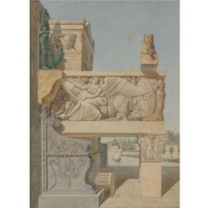 SCHEULT FRANCOIS LEONARD 1800-1800,ANTIQUE FRAGMENT IN A LANDSCAPE,Sotheby's GB 2011-06-10