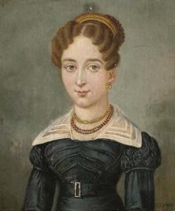 SCHEUREN J.R,A young lady in black dress,1804,Christie's GB 2005-11-29