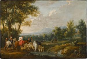 SCHEYERER Franz 1770-1839,An extensive river landscape with shepherds on hor,Sotheby's GB 2024-04-10