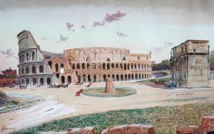 SCHIANCHI Federico 1858-1919,Roma, Lazio , Il Colosseo,Gonnelli IT 2023-05-23