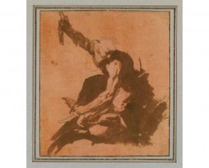SCHIAVONE Andrea Meldolla 1522-1563,Jupiter brandissant la foudre,1560,Fraysse FR 2024-02-01