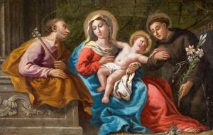 SCHIAVONI Natale 1777-1858,Sacra Famiglia con Sant'Antonio da Padova,Casa d'Aste Arcadia 2021-06-08