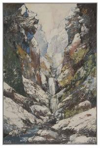 SCHIEBOLD Hans 1900-2000,Winter Canyon,Brunk Auctions US 2016-11-18