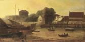 SCHIEDGES Petrus Paulus 1813-1876,Shipping in the harbour of Batavia,1855,Christie's GB 2002-09-24