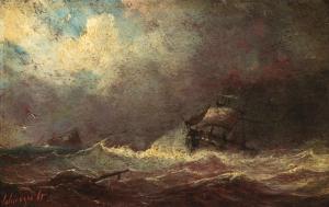 SCHIEDGES Petrus Paulus 1813-1876,Ships in a Storm,1861,AAG - Art & Antiques Group NL 2023-06-19