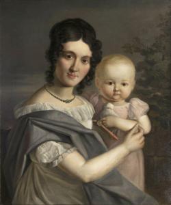 SCHIEFERDECKER Christian Karl Aug 1823-1878,Mutter und Kind,1875,Stahl DE 2019-06-15