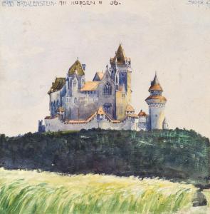 SCHIELE Egon 1890-1918,Burg Kreuzenstein am Morgen,1906,im Kinsky Auktionshaus AT 2015-11-24