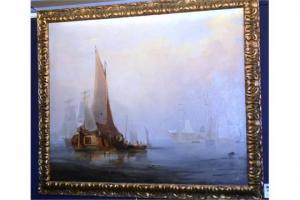 SCHIER William,Dutch Seascape with Boats and Man O War,Shapes Auctioneers & Valuers GB 2015-09-05
