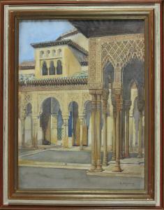 SCHIERING Kurt 1886-1918,Orientalisches Bauwerk - Alhambra,Allgauer DE 2016-04-08
