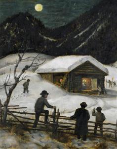 SCHIESTL Matthäus 1869-1939,Bergweihnacht,1918,Scheublein Art & Auktionen DE 2021-09-24