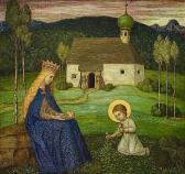 SCHIESTL Matthäus 1869-1939,Mary and Christ Child at the Chapel,Van Ham DE 2017-11-17