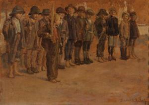 SCHIFF Robert 1869-1935,Game of Soldiers,1909,Palais Dorotheum AT 2016-12-05