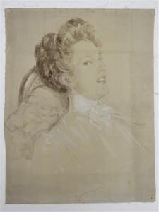 SCHIFF Robert 1869-1935,Porträt einer Jugendstildame,1906,Palais Dorotheum AT 2018-05-18