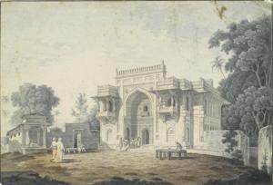 Schiffer Mathias 1744-1827,View of an Indian palace with figures.,Galerie Koller CH 2011-03-28