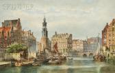 SCHIKKINGER Franz 1838-1902,The Binnen-Amstel with the Munt Tower and the Enge,Skinner US 2009-09-11