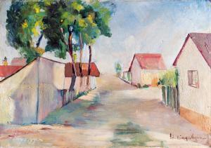 SCHILLING Agnes 1900-1900,Street in the village,1920,Nagyhazi galeria HU 2017-05-30