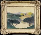 SCHILLING ARTHUR 1882-1958,Landscape with a lake,1932,Galerie Koller CH 2009-12-01