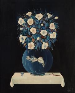 SCHILLING Patrick 1949,Floral still life,1983,Rosebery's GB 2023-11-29