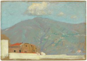 SCHINDLER Osmar 1867-1927,Blick auf einen Berg,1905,Villa Grisebach DE 2019-05-29