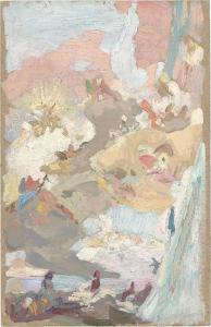 SCHINDLER Osmar,Study of Tiepolo's ceiling fresco in the Würzburg ,Villa Grisebach 2023-11-30
