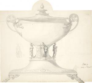 SCHINKEL Karl Friedrich 1781-1841,Design for a silver tureen,1837,Villa Grisebach DE 2023-06-01