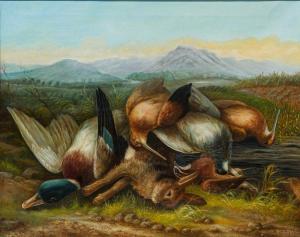 SCHINZEL Reinhart,Nature Morte Still Life Painting of Game Birds and,19th,Burchard 2019-11-17