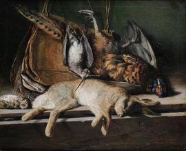 SCHIPPERS Joseph, Jos 1868-1950,Nature morte au tableau de chasse,1896,Campo & Campo BE 2021-06-01
