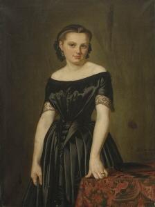 SCHIRMER Georg 1816-1880,Bildnis einer jungen Frau in
 schwarzem Kleid.,Neumeister DE 2006-06-28