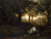 SCHIRMER Johann Wilhelm 1807-1863,Forest landscape with travelers,Peter Karbstein DE 2020-03-14