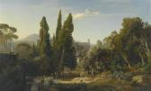 SCHIRMER Johann Wilhelm 1807-1863,View over Tivoli with the cypresses in the Pa,1840,Galerie Koller 2011-03-28