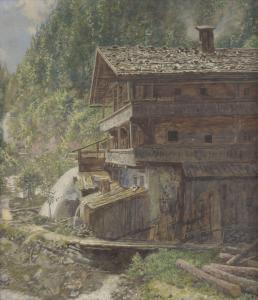 SCHLABITZ Adolf Gustav 1854-1943,Water mill in Tyrol,Hargesheimer Kunstauktionen DE 2022-09-07