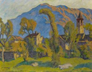 SCHLATTER Ernst Emil 1883-1954,Village in Ticino,Van Ham DE 2020-01-29