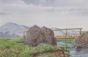 SCHLEGEL August Friedrich 1828-1895,Flusslandschaft mit Brücke,Auktionshaus Quentin DE 2003-10-25