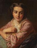 SCHLESINGER Felix 1833-1910,Portrait of a Young Woman,1856,Lempertz DE 2015-03-18