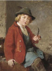 SCHLESINGER Felix 1833-1910,Time for a good smoke,Christie's GB 2003-06-05