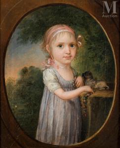 SCHLESINGER Johann 1768-1840,Portraits de petites filles (2 works),Millon & Associés FR 2023-02-14