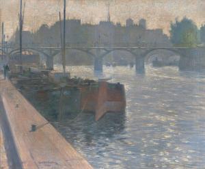 SCHLICHTING Max 1866-1937,Le pont des arts à Paris,1898,Lehr Irene DE 2022-10-29