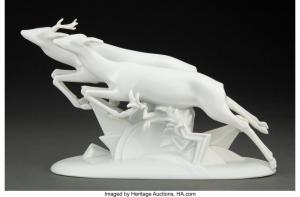 SCHLIEPSTEIN Gerhard 1886-1963,Deer Figural Group,1935,Heritage US 2023-01-26