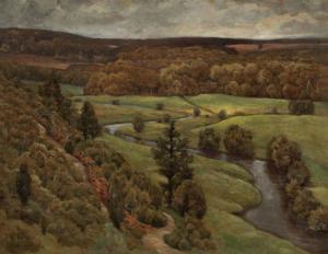 SCHLOSSER Richard 1879-1962,Wiesenlandschaft,Kastern DE 2016-11-26