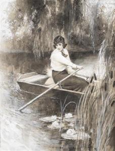 Schlosser Robert 1880-1943,On a Boat,1915,Palais Dorotheum AT 2018-03-10