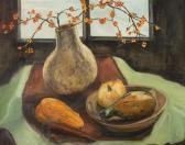 SCHLOSSMAN,STILL LIFE WITH BLOSSOMS AND GOURDS,1952,Sloans & Kenyon US 2013-04-19