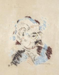 SCHMALZIGAUG Jules 1882-1917,Man with a moustache - The Hague,1915-1917,De Vuyst BE 2024-03-02