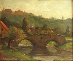 SCHMELZER Max 1885-1930,Blick auf Rothenburg ob der Tauber an einem Sommertag,Zeller DE 2012-09-13