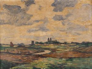 SCHMETZ Wilhelm 1890-1938,The Rhine meadows at Kaiserswerth,Hargesheimer Kunstauktionen 2021-03-13