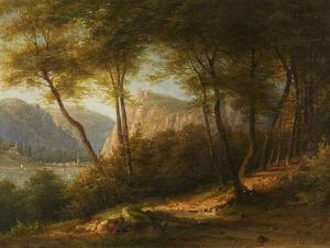 SCHMID Emil 1891-1978,Landscape with a Forest Path by a Lake,Lempertz DE 2015-03-18
