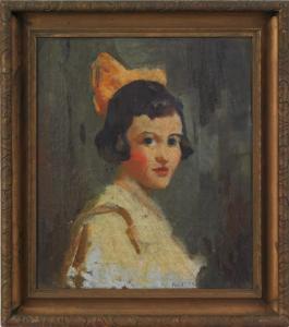 SCHMID Rudolf 1896,portrait of a young girl,Pook & Pook US 2011-09-09