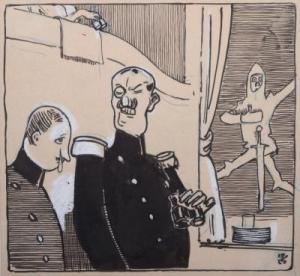 SCHMIDHAMMER Arpad 1857-1921,Karikatur für "Die Jugend",Heickmann DE 2010-06-19
