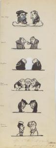 SCHMIDHAMMER Arpad 1857-1921,Konvolut (20 Karikaturen),Van Ham DE 2017-06-28