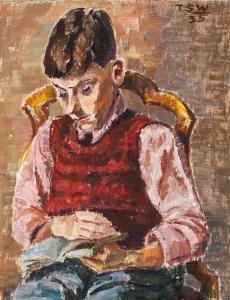 SCHMIDL WAEHNER Trude 1900-1979,Lesender Knabe (Thomas),1935,im Kinsky Auktionshaus AT 2017-03-01